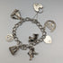 British vintage sterling silver charm bracelet 31g